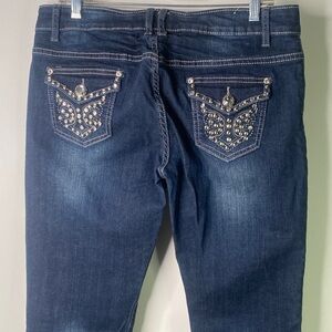 Dark Blue Embellished Women's Size 18 Jeans - 1350